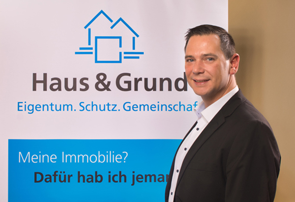Der alte und neue 1. Vorsitzende von Haus & Grund Frankenthal: RA Dennis Peterhans.